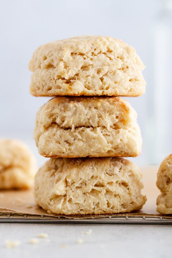 a stack of southern buttermilk biscuits