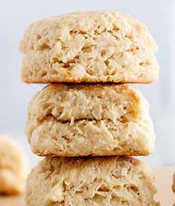 a stack of southern buttermilk biscuits