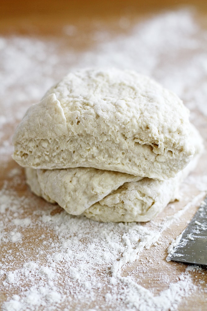 folding biscuit dough