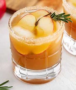 harvest apple ginger smash in a glass on a surface