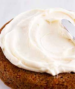 cream cheese frosting on carrot cake