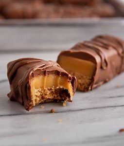 twix bar with a bite taken out of it